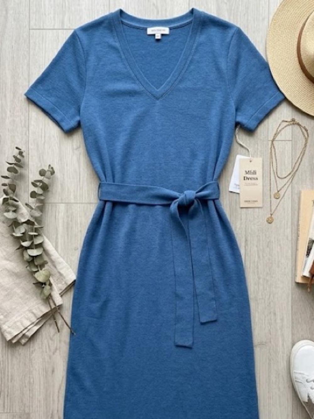 NWT Just Bee Textured Blue Knit Midi Dress Size 1X